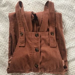 Corduroy Bell-Bottom Overalls